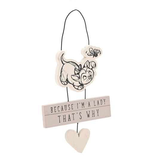 Plaquette: Because I'm a Lady That's why - Katten & Honden