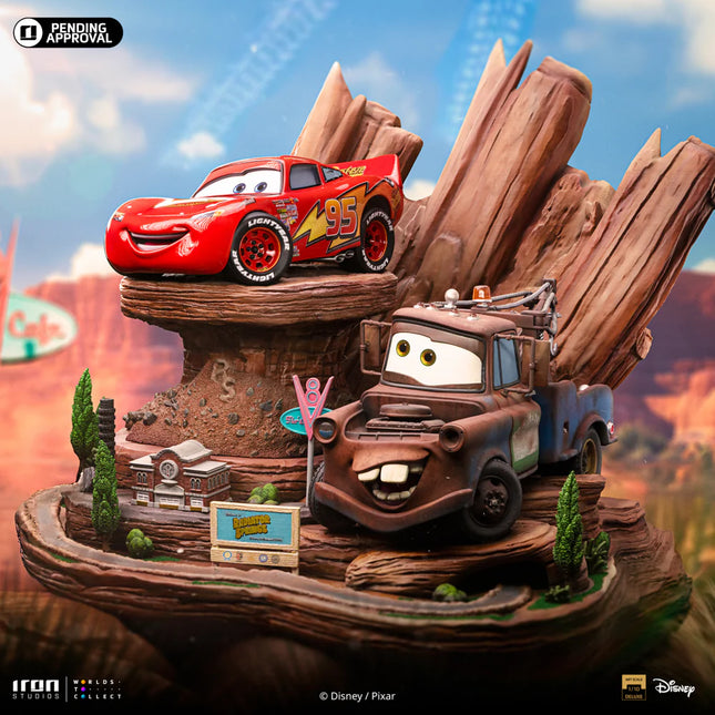 Figure: Cars Deluxe - Art Scale Statue 1/10 Lightning McQueen & Tow Mater 31 cm