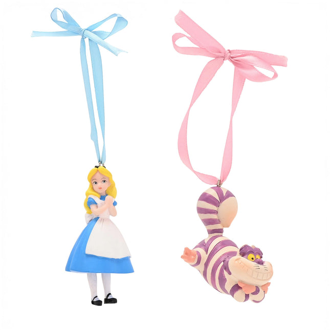Hängende Ornament 3D: Alice und Grinsekatze