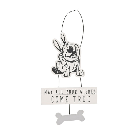 Plaquette: May all your wishes come true - Katten & Honden