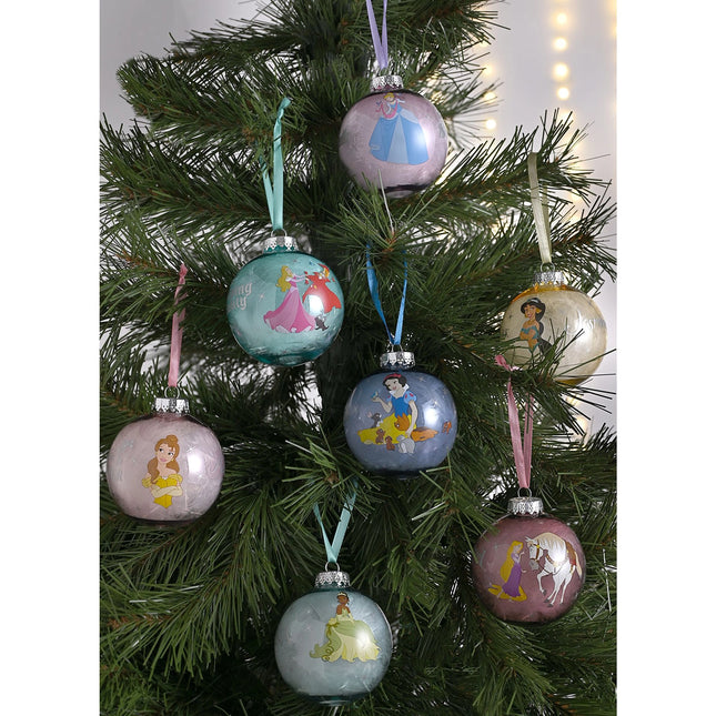 Kerstballen set: Prinsessen 7 stuks