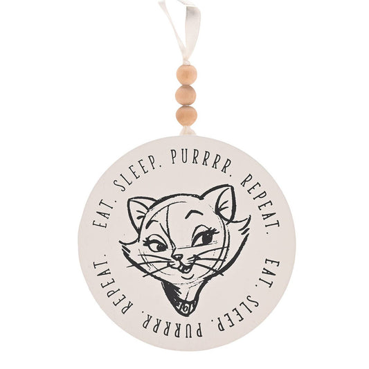 Plaquette: Eat sleep Purrrr Repeat - Katten & Honden