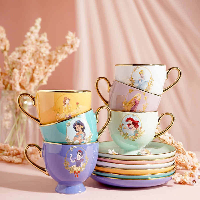 Disney Princess Tea Cup & Saucer set of 6