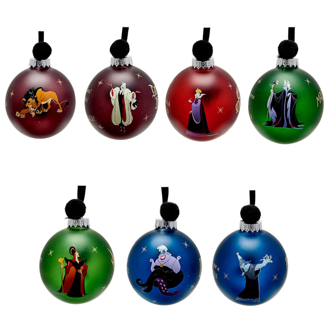 Kerstballen set: schurken 7 stuks
