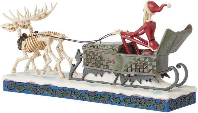 Figurine: Jack Skellington in Sleigh - Nightmare Before Christmas