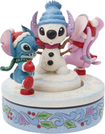 Figurine: Stitch & Angel - Snowy Shenanigans