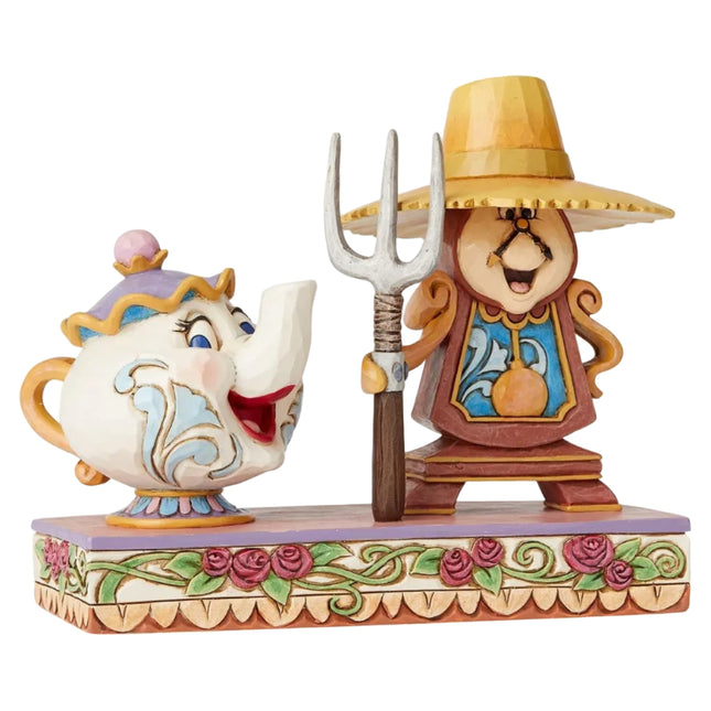 Figurine: Workin Round the Clock - Mrs. Potts & Cogsworth