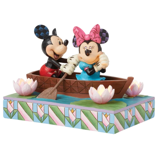 Figurine: Mickey & Minnie - in Rowboat Light Up