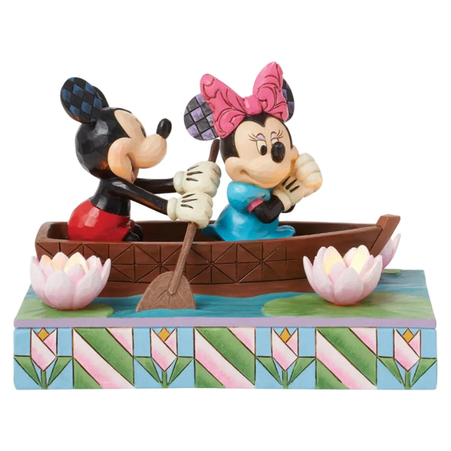 Figurine: Mickey & Minnie - in Rowboat Light Up