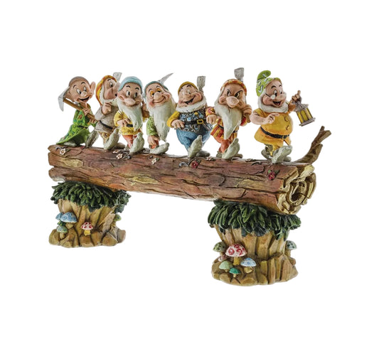 Figurine: Zeven Dwergen op boomstam