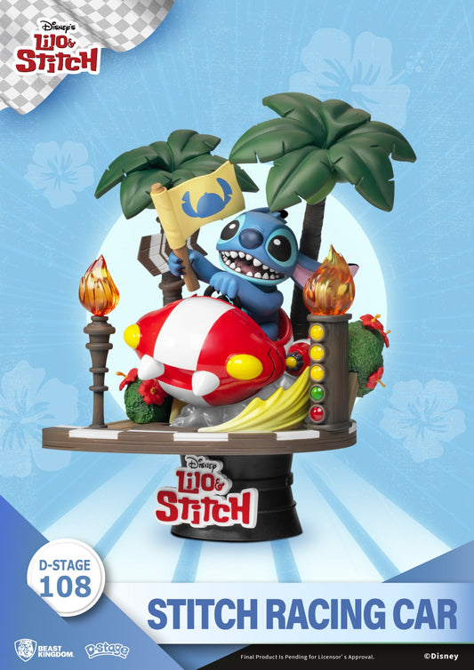 Figurine: Lilo & Stitch - Stitch Racing Car PVC Diorama