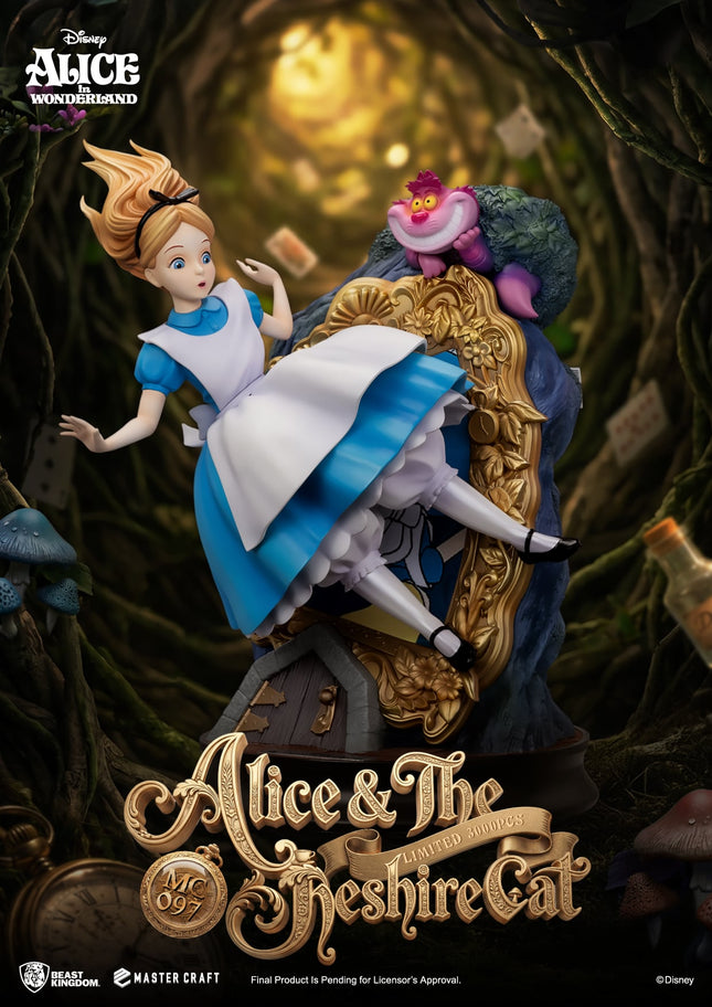 Figurine: Alice in Wonderland - Master Craft Statue Alice & The Cheshire Cat 40 cm