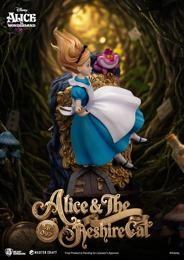 Figurine: Alice in Wonderland - Master Craft Statue Alice & The Cheshire Cat 40 cm