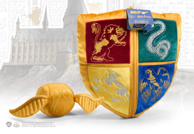 Plüsch: Wappen und Goldener Schnatz 36cm