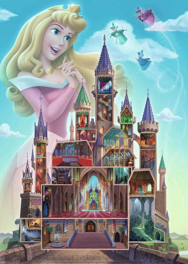 Ravensburger Puzzle 1000 Teile: Aurora - Disney Castles