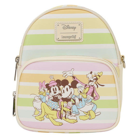 Backpack: Mickey en Friends - Rainbow stripes