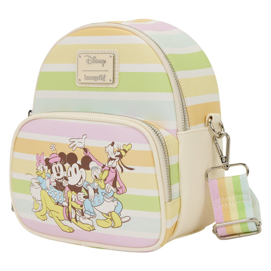 Backpack: Mickey en Friends - Rainbow stripes