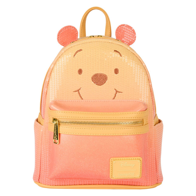 Mini backpack: Winnie De Poeh Met Pailletten En Glitter