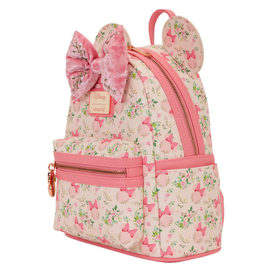 Backpack: Disney by Loungefly Mini Backpack Minnie Mouse Floral Bags Minnie Mouse