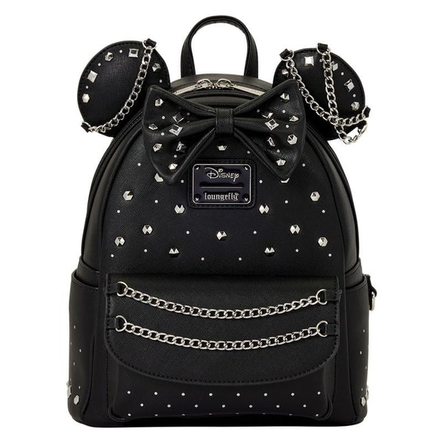 DISNEY - Minnie Mouse "Studs & Chains" - Mini Backpack Loungefly