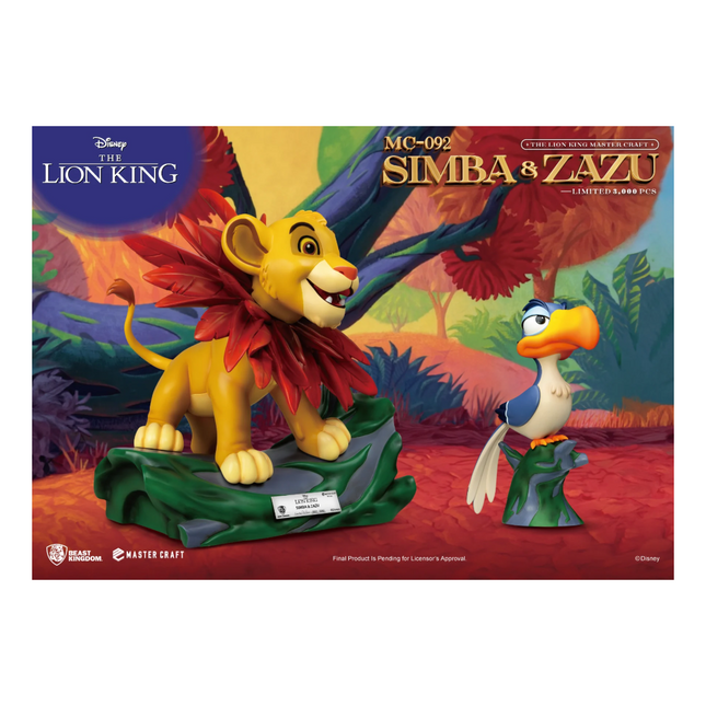 Master Craft Statue (2-Pack): The Lion King - Little Simba & Zazu - 31 cm