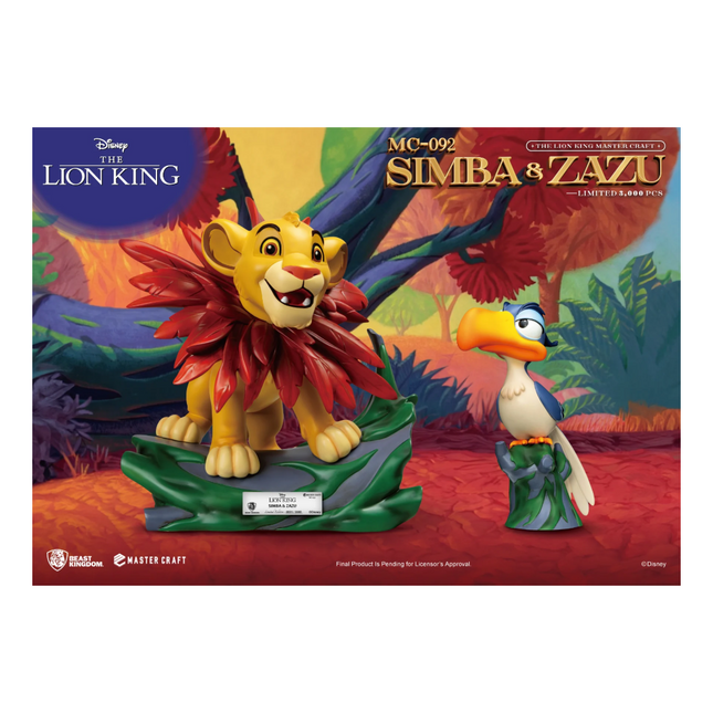 Master Craft Statue (2-Pack): The Lion King - Little Simba & Zazu - 31 cm