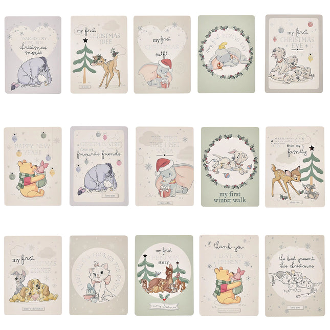 Disney Baby eerste kerstset van 15 mijlpaalkaarten