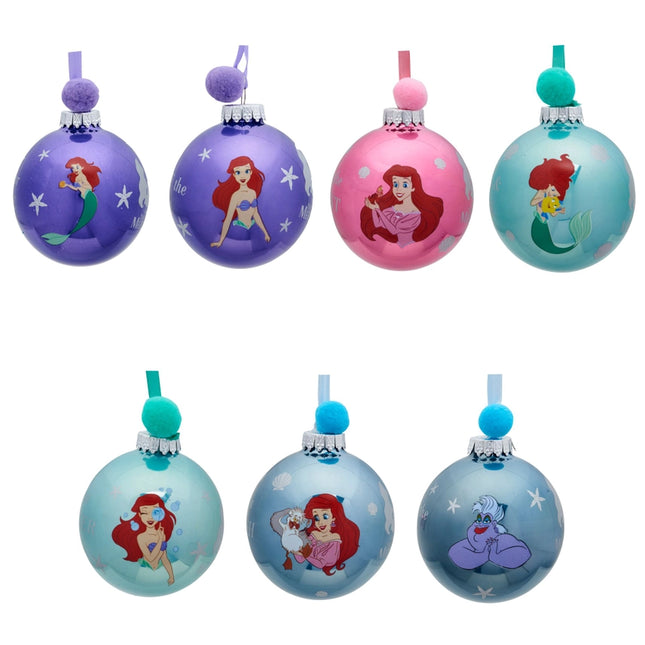 Kerstballen set: De kleine zeemeermin 7 stuks