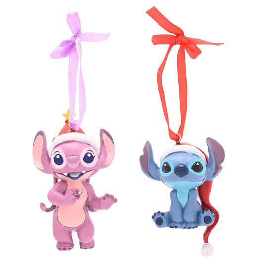 Hanging Ornament: Stitch en Angel Set van 2