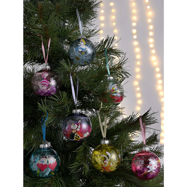 Kerstballen set: Alice In Wonderland 7 stuks