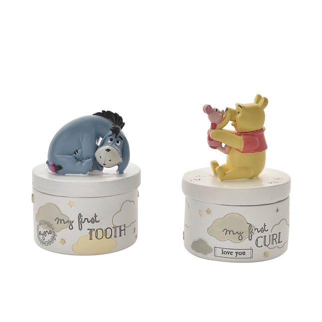 Keepsake Box: Winnie the Pooh, Piglet, and Eeyore - First Tooth & Curl