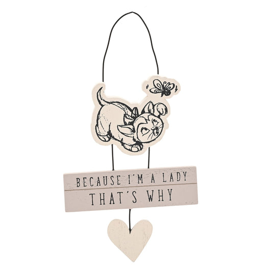 Plaquette: Because I'm a Lady That's why - Katten & Honden