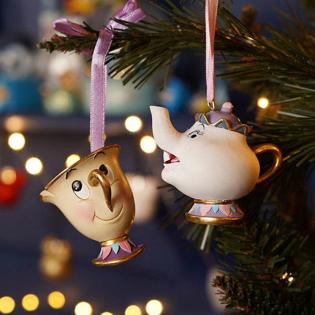 Hanging Ornament: Chip en Mevrouw Potts Set van 2
