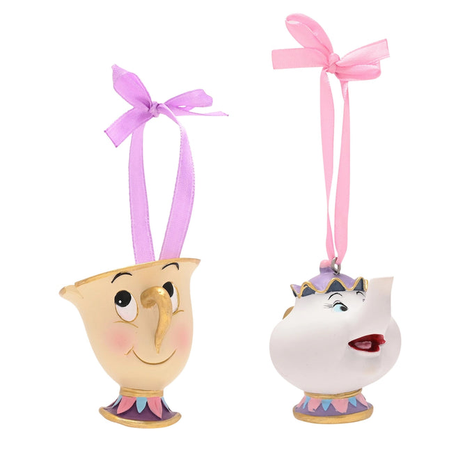 Hanging Ornament: Chip en Mevrouw Potts Set van 2