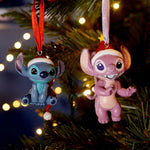 Hanging Ornament: Stitch en Angel Set van 2